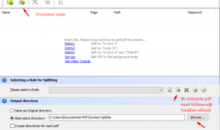 A-PDF Content Splitter ile Pdf İçeriğe Göre Bölme
