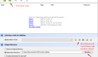 A-PDF Content Splitter ile Pdf İçeriğe Göre Bölme